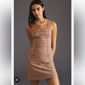 Anthropologie Squareneck Slim Mini Dress